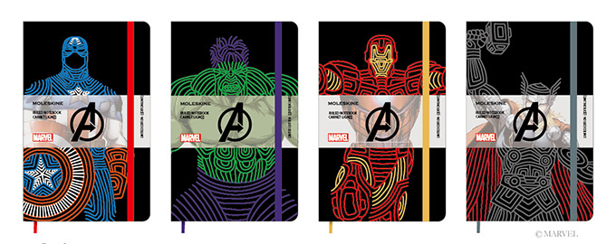 モレスキンよりアベンジャーズコラボの限定ノート発売 - アイアンマンら4人のキャラクターをデザイン | 写真