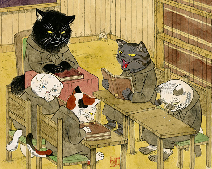 「石黒亜矢子展 -変変化劇場-」銀座三越で開催 - 愛嬌のある“化け猫”のシリアスでユーモラスな世界｜写真8