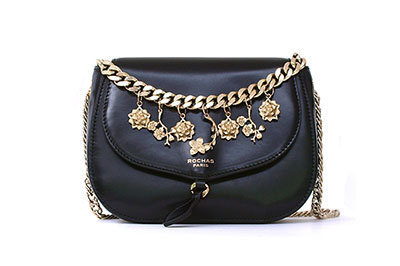 ロシャス 16年秋冬 - 花模様を散りばめたクラッチバッグ＆ストラップシューズ