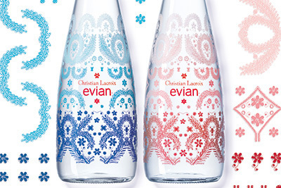 エビアンからクリスチャン・ラクロワによるデザインボトルが発売 