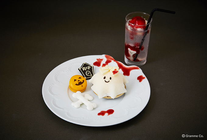 Q-pot CAFE.のハロウィンメニュー、オバケのケーキやジャック・オー・ランタンのマカロン｜写真2