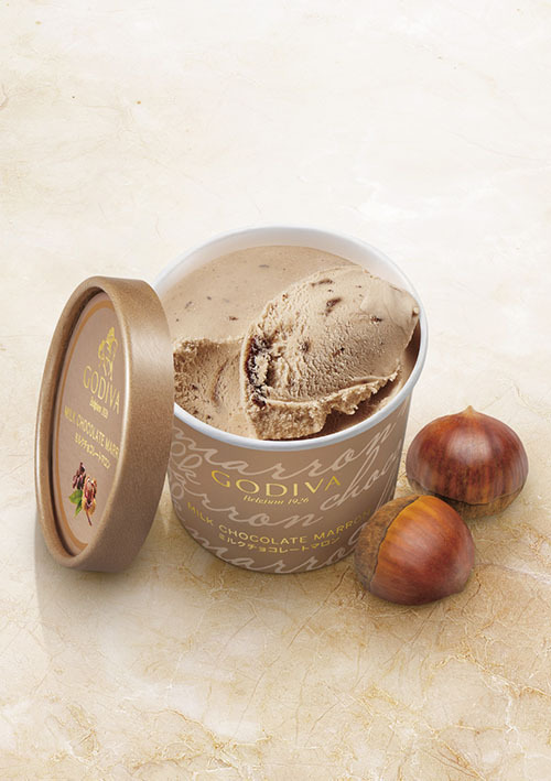 ゴディバのカップアイスに新作「ミルクチョコレート マロン」全国のセブンで発売 | 写真