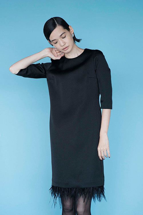 HARDY NOIR  フォーマルドレス　ワンピース　ブラック　スピック&スパン HARDY NOIR ワンピース ダブルクロスペプラムワンピース