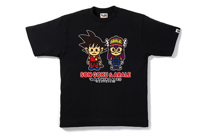 ア ベイシング エイプ×ドラゴンボール＋アラレちゃん、2タイプのＴシャツが発売 | 写真