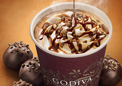 ゴディバ「ホットショコリキサー ダークチョコレート トリュフ キャラメル」