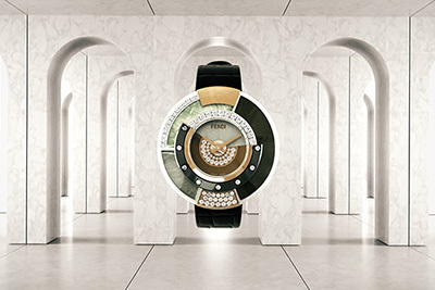 フェンディ新作ハイジュエリーウォッチ「ポリクロミア」折り重なるダイヤやラピスラズリのリュクスな輝き