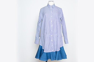 sacaiストライプミニドレス1 ◇sacai◇チョーク ストライプ ドレス ワンピース・オールインワン