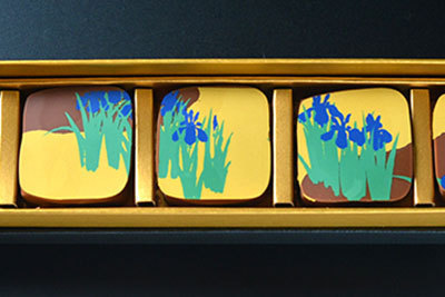 神坂雪佳｜「燕子花図屏風」をモチーフにしたボンボンショコラ、和洋折衷なフレーバーで