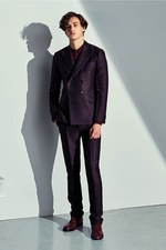 ボッテガ・ヴェネタ17年メンズプレフォールコレクション - 幾何学柄のスーツを上品にカジュアルダウン｜写真19