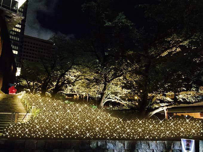 東京ガーデンテラス紀尾井町のイルミネーション、45000粒のクリスタルガラスツリー | 写真