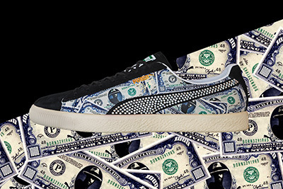 NBA｜プーマから「ドル札紙幣」デザインのスニーカー、ミタスニーカーズとのコラボ