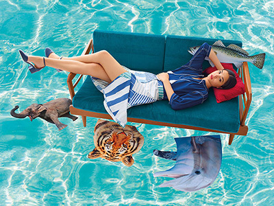 メゾン キツネ17年リゾートコレクション - “騙し絵”の手法を取り入れたユニークな新作ウェア