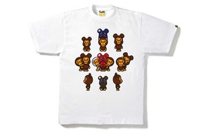 ア ベイシング エイプ×ベアブリック、カモ柄フィギュアやクッション、Tシャツ発売|写真5