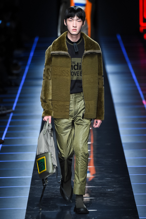 フェンディ(FENDI) 2017-18年秋冬メンズコレクション シルエット - 写真17