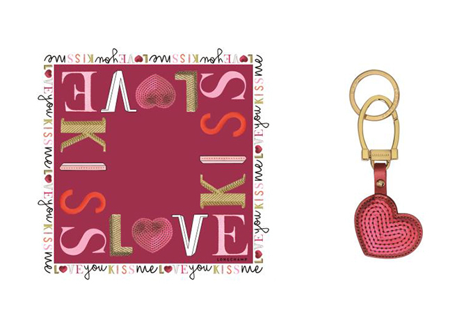 ロンシャン、バレンタインに向けた「LOVE」ポーチやハートの