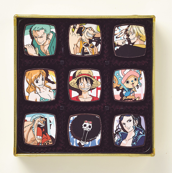 アニメ「ワンピース」のバレンタインチョコレート - ショコラにキャラクターを描いた9個入り | 写真