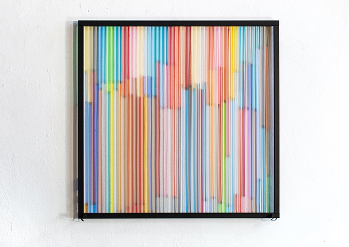 STANDING PINE 、Pe Lang 、Color | nº10、16mm color film,motor, various mechanical parts、2016
2017年AFT出展作品、アートフェア東京2017より