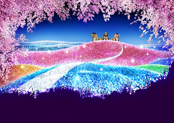 神奈川「さがみ湖桜まつり2017」夜桜イルミネーション・約2500本の桜と600万球の光の競演｜写真2