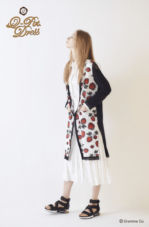Q-pot.初のアパレルライン「Q-pot. Dress」デビュー、イチゴ柄の