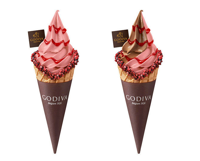 ゴディバ、ソフトクリームに新フレーバーストロベリー＆ダークチョコレートのショコリキサー登場 | 写真