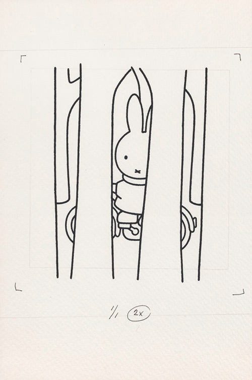 『うさこちゃんとじてんしゃ』原画 絵本 1982年
Illustrations Dick Bruna (c) copyright Mercis bv,1953-2018 www.miffiy.com