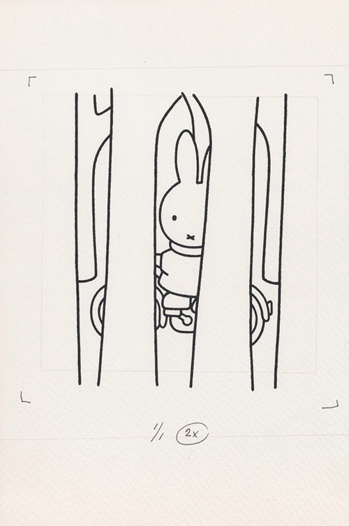 『うさこちゃんとじてんしゃ』原画 絵本 1982年
Illustrations Dick Bruna (c) copyright Mercis bv,1953-2018 www.miffiy.com
