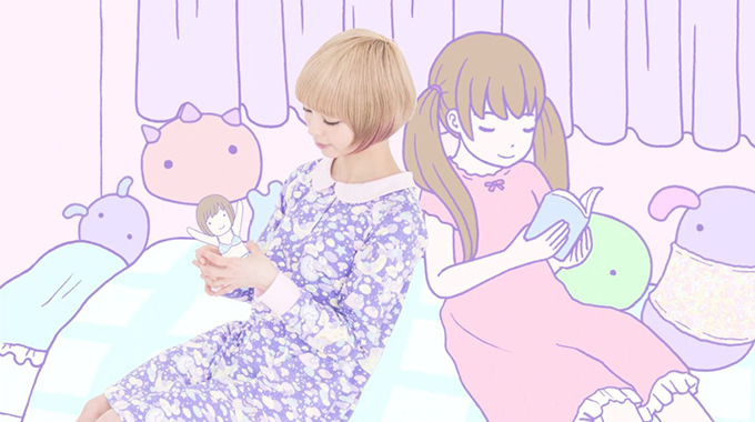 ウンナナクール×イラストレーター徳田有希 - パステルカラーの甘く不思議なプリントのブラやパジャマ | 写真