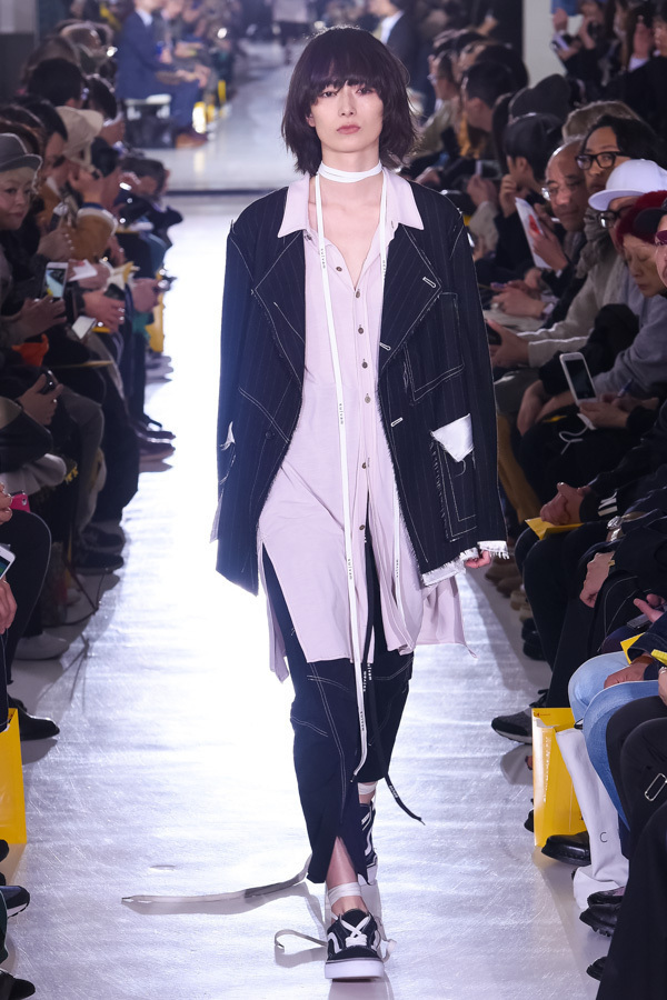 宅配便配送 sulvam 2017-18aw チョークストライプコート ステンカラー