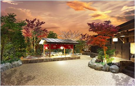 複合型温泉施設「祭の湯」が秩父駅前にオープン、ネイキッドによる“打ち上げ花火”のインスタレーション｜写真3