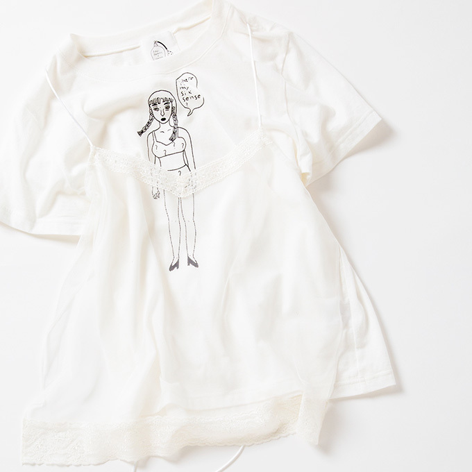 とんだ林 蘭×レイ ビームスのコラボTシャツが発売 - ドローイングやコラージュ作品をプリント｜写真6