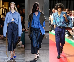 17年春夏は ブルー に注目 パリ ミラノのメンズブランドで見るシャツやアウターの着こなし ファッションプレス