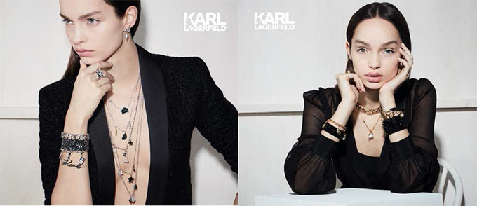カール ラガーフェルド初のファッションジュエリー・コレクションが誕生、スワロフスキーとタッグ | 写真