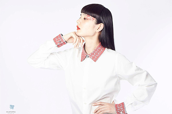 江戸時代｜まとふ、津軽の伝統工芸‟こぎん刺し”を施した襟＆カフスでアレンジできる「コ-ギン ステッチ」登場