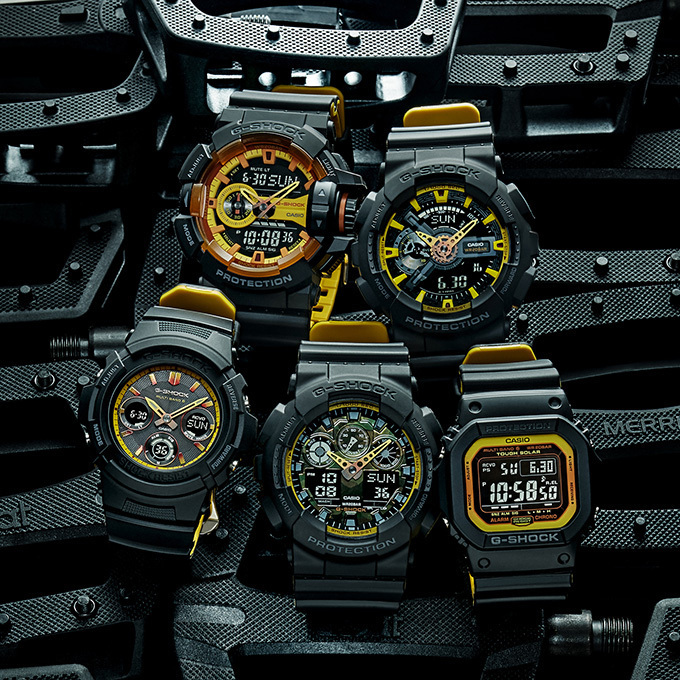 G-SHOCKの新作モデル、ブラック×イエローのツートンカラーを採用した全5型 | 写真