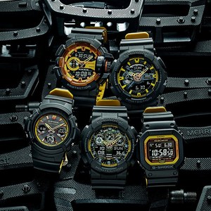 G-SHOCKの新作モデル、ブラック×イエローのツートンカラーを採用した全5型｜写真1