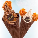 リンツのチョコソフトクリームに限定フレーバー「キャラメルシーソルト」全国で発売｜写真1