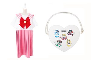 渡辺直美による「プニュズ」×「セーラ―ムーン」セーラー戦士と黒猫ルナをプリントしたトップスやバッグ