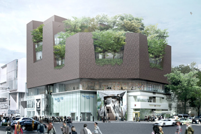 東京・原宿に建設中の新しい商業施設「TOKYU PLAZA OMOTESANDO HARAJUKU」2012年4月18日オープン