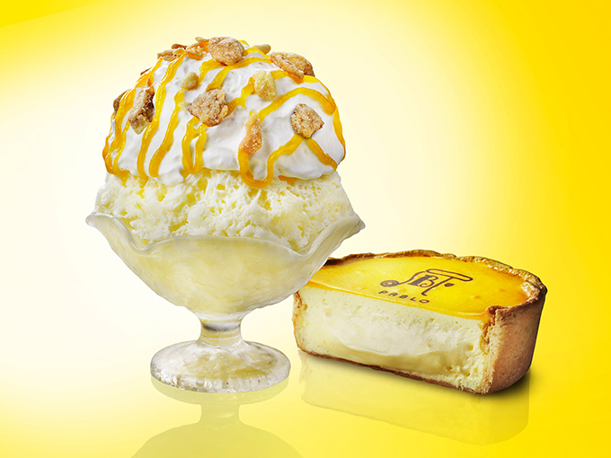 パブロの「チーズタルトかき氷」贅沢いちご・宇治抹茶・ひんやりチーズタルト | 写真