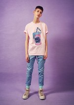 青いミルクボーイ 90s MILK BOY polyester/rayon fabric riders jacket【仙台店