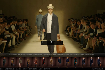 バーバリー プローサムが2012年秋冬メンズコレクションをライブストリーミングで配信！