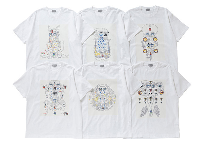 C.Eから、田名網敬一とオリバー・ペインの合作をプリントしたTシャツが発売 | 写真