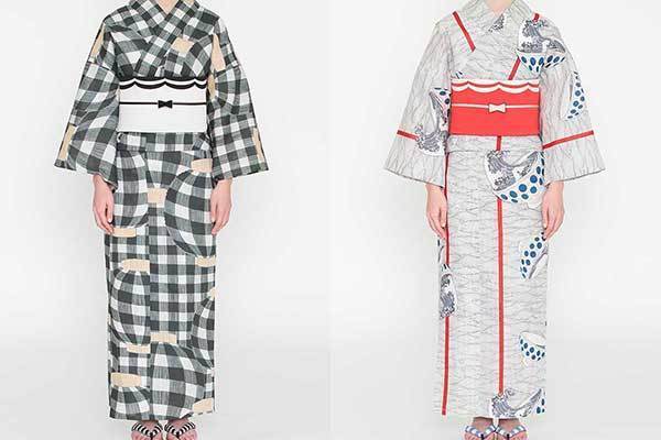 江戸時代｜ドゥーブルメゾン 17年の新作ゆかた - 提灯や蛸など、"江戸"のユーモアあふれるモチーフをデザイン