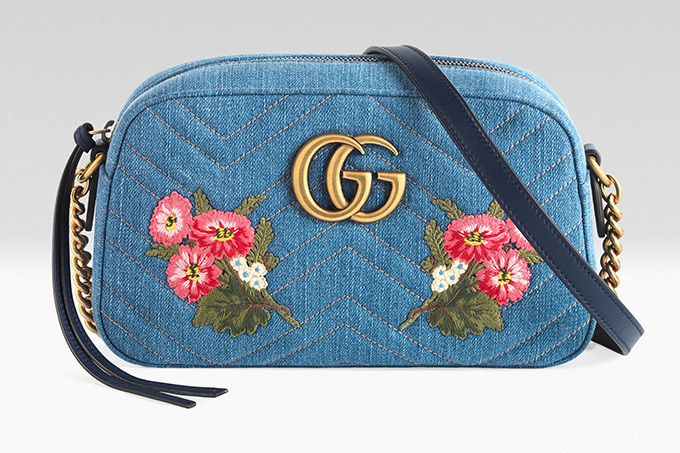 グッチから日本限定「GGマーモント」国産デニムを使用したバッグやポーチにフラワーモチーフを | 写真