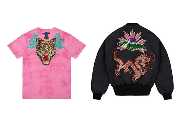 グッチからドーバー銀座限定アイテム、新モチーフUFOやドラゴンのTシャツやボンバージャケットなど