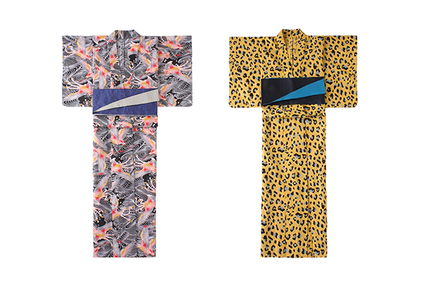 ビーチサンダル｜パメオ ポーズから初の浴衣、“三頭”のフラミンゴ柄＆70年代風レオパード柄 - 帯もセットに