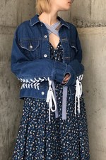 gvgv ジーヴィジーヴィ レースアップデニムジャケット　Gジャン　36 gvgv ジーヴィジーヴィ レースアップデニムジャケット Gジャン 36