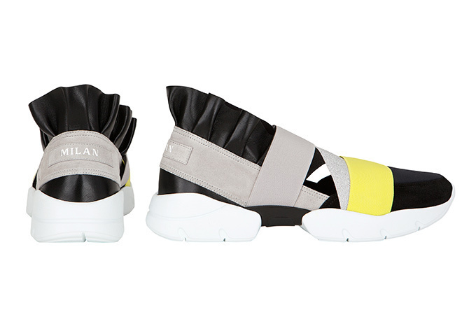 EMILIO PUCCI 9ECE90 Ribbon Lace-up Twill Trainers / エミリオ