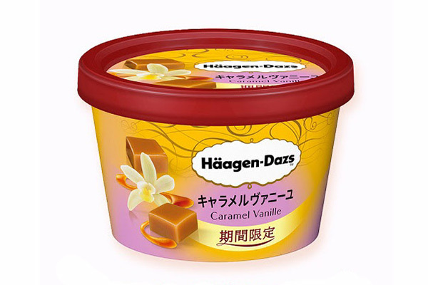 ハーゲンダッツ新ミニカップ「キャラメルヴァニーユ」キャラメルアイス＆ソースをミックス