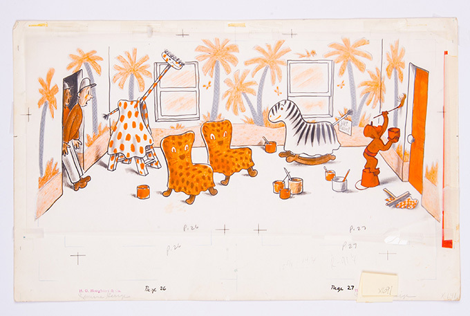 希少＊おさるのジョージ 原画コピー 額装品 松屋銀座展限定 small